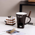 Axyaa Ceramic Mug with Fork, 130ML