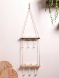 Axyaa Air Plants Wall Hanging Floating Shelf Boho Art Home Decor