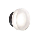 Axyaa Outdoor Round Aluminum LED Wall Sconce Black Light Fixture IP65 Waterproof