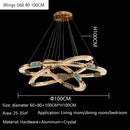 Axyaa Highend Crystal Chandelier LED Luxury Pendant Lamp for Home Decor