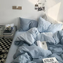 Axyaa Solid Fashion Bedding Set for Twin Full Queen Size Duvet Cover Pillowcases