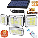 Axyaa Solar Motion Sensor Wall Lamp IP65 Waterproof_LED Outdoor Adjustable Head