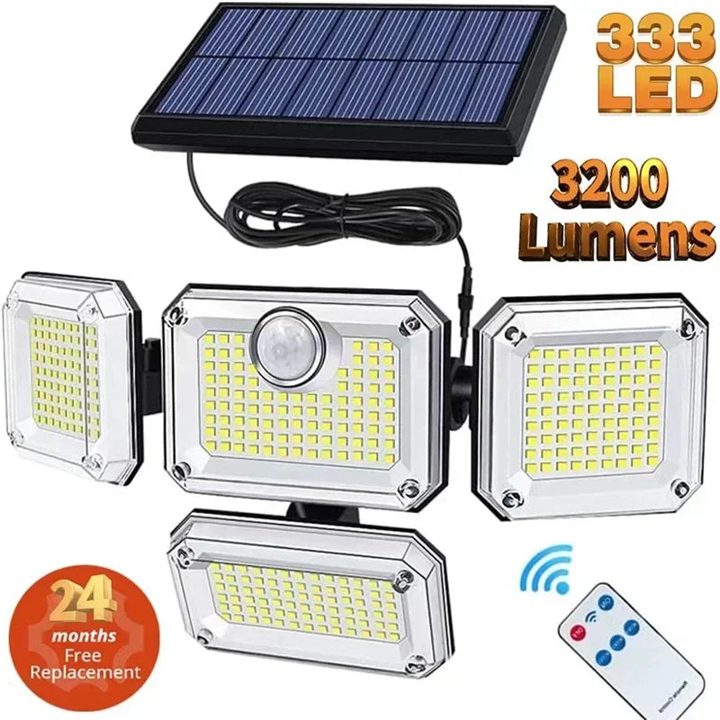 Axyaa Solar Motion Sensor Wall Lamp IP65 Waterproof_LED Outdoor Adjustable Head