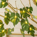 Axyaa Monstera Leaf String Lights: Battery Powered Tropical Home Garden Decoration