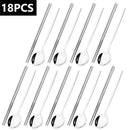 Axyaa Black Gold Stainless Steel Cutlery Set - 18Pcs Tableware Kitchen Silverware