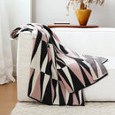 Axyaa Geometric Weighted Chunky Knit Blanket, Ultra Cozy for Fall/Winter, 50x78 Inch