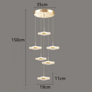 Axyaa Crystal Chandelier Stair Pendant Lamp Living Room Light Fixture