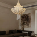 Axyaa French Medieval Chandelier: Elegant Butter Style Fabric Design for Living, Master, Dining Room