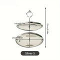 Axyaa Stainless Steel Cake Stand & Fruit Tray Combo for Elegant Serving