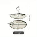 Axyaa Stainless Steel Cake Stand & Fruit Tray Combo for Elegant Serving