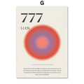 Modern Angel Numbers Aura Art Prints by Axyaa - Aesthetic Canvas Painting for Home Décor