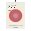 Modern Angel Numbers Aura Art Prints by Axyaa - Aesthetic Canvas Painting for Home Décor