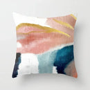 Axyaa Minimal Line Abstract Sun Pattern Plush Pillow Case