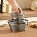 Axyaa Stainless Steel Drain Basket Set for Kitchen Straining and Washing