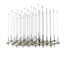 Axyaa Modern Black Iron Art Circular Chandelier for Living Room