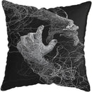 Axyaa Abstract Hands Art Decor Pillow Cover 45x45cm