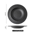 Axyaa Stone Straw Hat Plate Pasta Salad Soup Dessert Kitchen Solid Color Plate