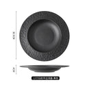 Axyaa Stone Straw Hat Plate Pasta Salad Soup Dessert Kitchen Solid Color Plate