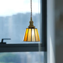 Axyaa Glass Adjustable LED Pendant Lights in Antique Gold Brass