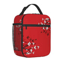 Axyaa Sakura Cherry Blossoms Insulated Lunch Bag for Work & Picnic