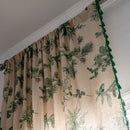 Axya Green Pine Nut Cotton & Linen Kitchen Curtains for Bedroom