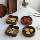 Axyaa Wooden Nut Plate: High-Grade Creative Dessert & Fruit Holder, Kitchen Tableware