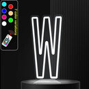 Axyaa Neon Letter Light Sign A-Z Alphabet with Color-Changing Illuminated Lights