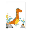 Axyaa Dinosaur Alphabet Number Custom Name Canvas Print Kids Room Decor