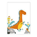 Axyaa Dinosaur Alphabet Number Custom Name Canvas Print Kids Room Decor