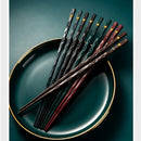 Axyaa 5 Pairs Alloy Chopsticks Sushi Sticks Reusable Home Kitchen Tableware