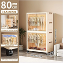 Axyaa 80cm Folding Wardrobe: Large Capacity Clothes & Blankets Organizer