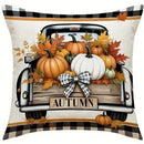 Axyaa Farm Fresh Pumpkins Pattern Cushion Cover for Sofa, Bedroom, Car