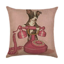Axyaa Dog Linen Cushion Cover 45*45cm - Home Sofa Decor Pillowcase
