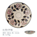 Axyaa Japanese Porcelain Plate Set: Okinawa Rose Glaze Natural Ceramic Rice Bowl