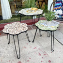Axyaa Nordic Flower Tray: Handmade Round Foldable Storage Tray