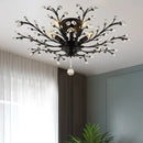 Axyaa Crystal Tree Chandelier Ceiling Light - Elegant Bedroom Pendant Lamp