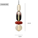 Axyaa Artistic Glass Lollipop Chandelier - Colorful Luxury Ceiling Fixture