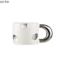 Axya Electroplated Ceramic Coffee Mug with Large Handle for Home and Office