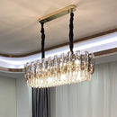 Axyaa Crystal Chandelier: Modern Luxury LED Hanging Lamp for Living/Dining Room
