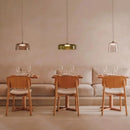Axyaa Glass Lampshade Pendant Chandelier - Minimalist LED Lighting for Home Decor