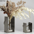Axyaa Leather Glass Vase: Chic Table Decoration for Flowers, Plants, and Ornaments