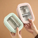 Axyaa Stainless Steel Divided Bento Lunch Box with Detachable Lid