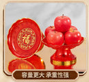 Axyaa Buddha Fruit Tray | Household Red Offering Tray | Flat Bottom Tribute Tray