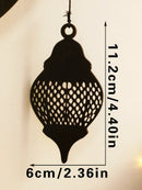 Axyaa Wooden Moon and Star Lantern - Ramadan & Eid Festival Decor, Islamic Gift