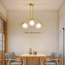 Axyaa Glass Ball LED Pendant Chandelier for Modern Minimal Decor in Gold