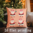 Axyaa Santa Christmas Pillow Covers for Sofa, Bedroom, Car - Rectangular Cushion