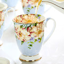 Axyaa Floral Bone  Coffee Mug - Vintage Tea Ceremony Tea Cup