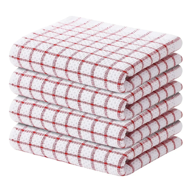 Axyaa Cotton Dishcloth Kitchen Towel Set Super Absorbent Home Cleaning Cloths