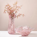 Pink Glass Vase by Axyaa for Elegant Living Room Flower Arrangement