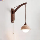 Axyaa Wabi Sabi LED Wall Sconce Yellow Travertine Swing Arm Vintage Room Lights